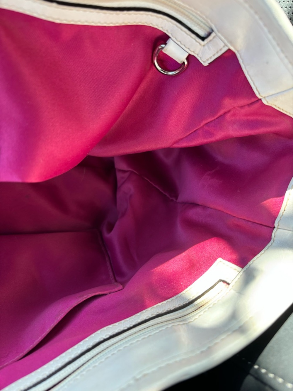 Coach Pink Patchwork Suede Leather Tote Bag Y2K Shoulder Purse - Picture 13 of 14